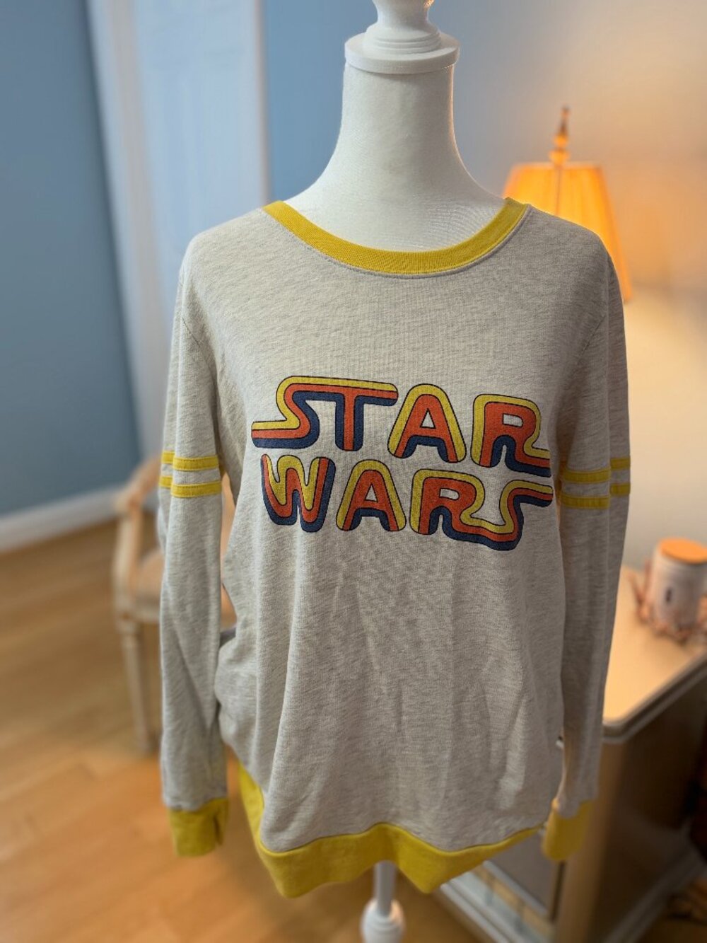 Torrid Her Universe Retro Star Wars Gray Striped Pullover Sweatshirt 1 / 1X